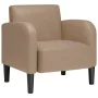 Armchair with armrests, cappuccino color, 54 cm, synthetic leather. by , Armchairs - Ref: Foro24-4100533, Price: 132,08 €, Di...