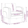 Armchair with armrests, cappuccino color, 54 cm, synthetic leather. by , Armchairs - Ref: Foro24-4100533, Price: 132,08 €, Di...