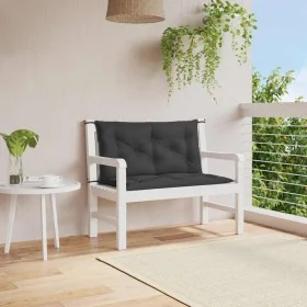 Garden bench cushion in black Oxford fabric 100x(50+50)x7 cm by , Cushions for chairs and sofas - Ref: Foro24-314999, Price: ...