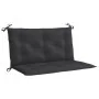 Garden bench cushion in black Oxford fabric 100x(50+50)x7 cm by , Cushions for chairs and sofas - Ref: Foro24-314999, Price: ...