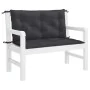 Garden bench cushion in black Oxford fabric 100x(50+50)x7 cm by , Cushions for chairs and sofas - Ref: Foro24-314999, Price: ...