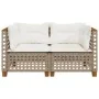 Corner garden sofas with 2 synthetic rattan beige cushions by , Outdoor sofas - Ref: Foro24-365937, Price: 191,48 €, Discount: %