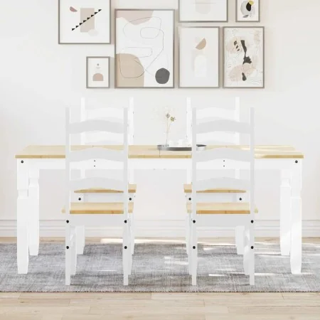 Panama 5-piece dining set made of solid white pine wood by , Furniture sets for kitchens and dining rooms - Ref: Foro24-33452...
