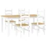 Panama 5-piece dining set made of solid white pine wood by , Furniture sets for kitchens and dining rooms - Ref: Foro24-33452...