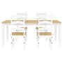 Panama 5-piece dining set made of solid white pine wood by , Furniture sets for kitchens and dining rooms - Ref: Foro24-33452...