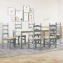 Panama 7-piece dining set made of solid gray pine wood by , Furniture sets for kitchens and dining rooms - Ref: Foro24-334521...