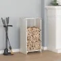 White firewood rack 40x30x80 cm Cold rolled steel by , Firewood bags and holders - Ref: Foro24-864232, Price: 57,77 €, Discou...