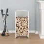 White firewood rack 40x30x80 cm Cold rolled steel by , Firewood bags and holders - Ref: Foro24-864232, Price: 57,77 €, Discou...