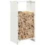 White firewood rack 40x30x80 cm Cold rolled steel by , Firewood bags and holders - Ref: Foro24-864232, Price: 57,77 €, Discou...