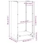 White firewood rack 40x30x80 cm Cold rolled steel by , Firewood bags and holders - Ref: Foro24-864232, Price: 57,77 €, Discou...