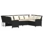 3-piece garden sofas and black synthetic rattan cushions by , Garden sets - Ref: Foro24-3365328, Price: 622,33 €, Discount: %