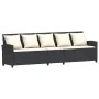 3-piece garden sofas and black synthetic rattan cushions by , Garden sets - Ref: Foro24-3365328, Price: 622,33 €, Discount: %