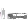 3-piece garden sofas and black synthetic rattan cushions by , Garden sets - Ref: Foro24-3365328, Price: 622,33 €, Discount: %