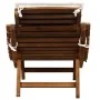 Liegestuhl mit cremefarbenen Kissen aus massivem Akazienholz. von , Liegen - Ref: Foro24-363284, Preis: 189,66 €, Rabatt: %