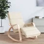 Cream-colored fabric rocking chair by , Rocking chairs - Ref: Foro24-352448, Price: 143,63 €, Discount: %