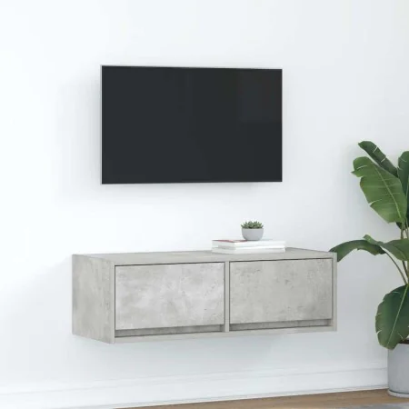 Mueble de TV de madera de ingeniería gris hormigón 80x31x25,5cm by , TV Furniture - Ref: Foro24-861514, Price: 52,55 €, Disco...