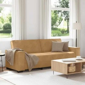 Sofá de 3 plazas terciopelo marrón 180 cm de , Sofás - Ref: Foro24-4105037, Precio: 256,24 €, Descuento: %
