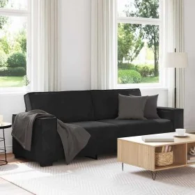 Dreisitzer-Sofa aus schwarzem Samt, 180 cm von , Sofas - Ref: Foro24-4105035, Preis: 259,57 €, Rabatt: %