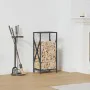 Anthracite firewood holder 34x25x70 cm Cold rolled steel by , Firewood bags and holders - Ref: Foro24-864321, Price: 43,69 €,...