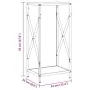 Anthrazit-Holzträger 34x25x70 cm Kaltgewalzter Stahl von , Brennholztaschen und -halter - Ref: Foro24-864321, Preis: 43,69 €,...