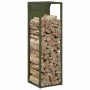 Olive green firewood rack 25x25x80 cm Cold rolled steel by , Firewood bags and holders - Ref: Foro24-864266, Price: 43,26 €, ...