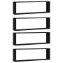 Würfelregale für die Wand, 4 Stück, Schwarz-Eiche, 100x15x30 cm. von , Regale und Regale - Ref: Foro24-862059, Preis: 64,37 €...