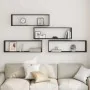 Würfelregale für die Wand, 4 Stück, Schwarz-Eiche, 100x15x30 cm. von , Regale und Regale - Ref: Foro24-862059, Preis: 64,37 €...