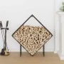 Schwarzer Holzstapel 100x25x100 cm Kaltgewalzter Stahl von , Brennholztaschen und -halter - Ref: Foro24-864287, Preis: 36,22 ...