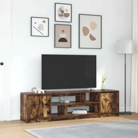 TV-Möbel aus geräucherter Eiche 188,5x41x50 cm, Ingenieurholz von , TV-Möbel - Ref: Foro24-3328421, Preis: 136,39 €, Rabatt: %