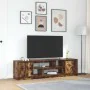 Smoked oak TV stand 188.5x41x50 cm Engineered wood by , TV Furniture - Ref: Foro24-3328421, Price: 136,39 €, Discount: %