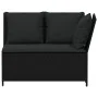 Gartensofagarnitur mit Kissen, 3-teilig, aus schwarzem Kunststoffrattan. von , Gartensets - Ref: Foro24-3365342, Preis: 417,6...