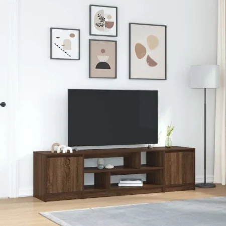 Brown oak TV stand 188.5x41x50 cm engineered wood by , TV Furniture - Ref: Foro24-3328423, Price: 156,01 €, Discount: %