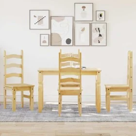 Panama 5-piece dining set made of solid pine wood by , Furniture sets for kitchens and dining rooms - Ref: Foro24-3345197, Pr...