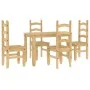 Panama 5-piece dining set made of solid pine wood by , Furniture sets for kitchens and dining rooms - Ref: Foro24-3345197, Pr...