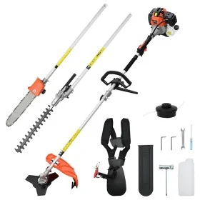 4-in-1 multifunctional brush cutter in orange color, 52 cc, 1.45 kW. by , Accessories for cutters - Ref: Foro24-4005031, Pric...