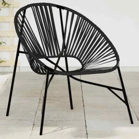 Gartensessel in Form eines schwarzen synthetischen Rattan-Eierstuhls. von , Gartenstühle - Ref: Foro24-4009287, Preis: 81,86 ...