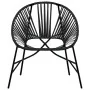 Gartensessel in Form eines schwarzen synthetischen Rattan-Eierstuhls. von , Gartenstühle - Ref: Foro24-4009287, Preis: 81,86 ...