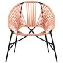 Gartensessel in Eiform aus orangefarbenem und schwarzem synthetischem Rattan von , Gartenstühle - Ref: Foro24-4009291, Preis:...