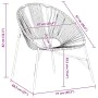 Garden chair in the shape of an egg made of synthetic rattan in orange and black. by , Garden chairs - Ref: Foro24-4009291, P...
