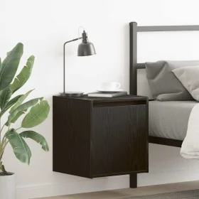 Black wall-mounted bedside table 38x34x40 cm by , Nightstands - Ref: Foro24-861231, Price: 39,31 €, Discount: %