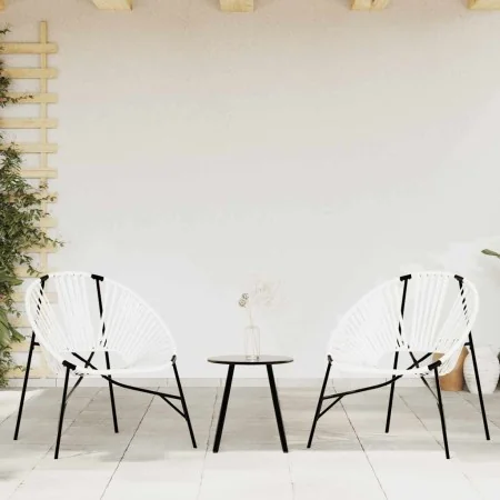 Garden chair set 3 pcs synthetic rattan white and black by , Garden chairs - Ref: Foro24-4009293, Price: 180,50 €, Discount: %