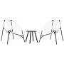 Gartensessel-Set, 3-teilig, aus weißem und schwarzem Kunststoff-Rattan von , Gartenstühle - Ref: Foro24-4009293, Preis: 180,5...