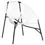Gartensessel-Set, 3-teilig, aus weißem und schwarzem Kunststoff-Rattan von , Gartenstühle - Ref: Foro24-4009293, Preis: 180,5...