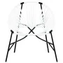 Gartensessel-Set, 3-teilig, aus weißem und schwarzem Kunststoff-Rattan von , Gartenstühle - Ref: Foro24-4009293, Preis: 180,5...