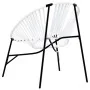 Gartensessel-Set, 3-teilig, aus weißem und schwarzem Kunststoff-Rattan von , Gartenstühle - Ref: Foro24-4009293, Preis: 180,5...