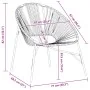 Gartensessel-Set, 3-teilig, aus weißem und schwarzem Kunststoff-Rattan von , Gartenstühle - Ref: Foro24-4009293, Preis: 180,5...