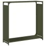 Olive green firewood rack 90x28x90 cm Cold rolled steel by , Firewood bags and holders - Ref: Foro24-864218, Price: 64,19 €, ...