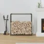 Olive green firewood rack 90x28x90 cm Cold rolled steel by , Firewood bags and holders - Ref: Foro24-864218, Price: 64,19 €, ...
