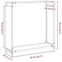 Olive green firewood rack 90x28x90 cm Cold rolled steel by , Firewood bags and holders - Ref: Foro24-864218, Price: 64,19 €, ...