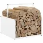 Weißer Holzstapel 40x40x40 cm Kaltgewalzter Stahl von , Brennholztaschen und -halter - Ref: Foro24-864272, Preis: 40,49 €, Ra...